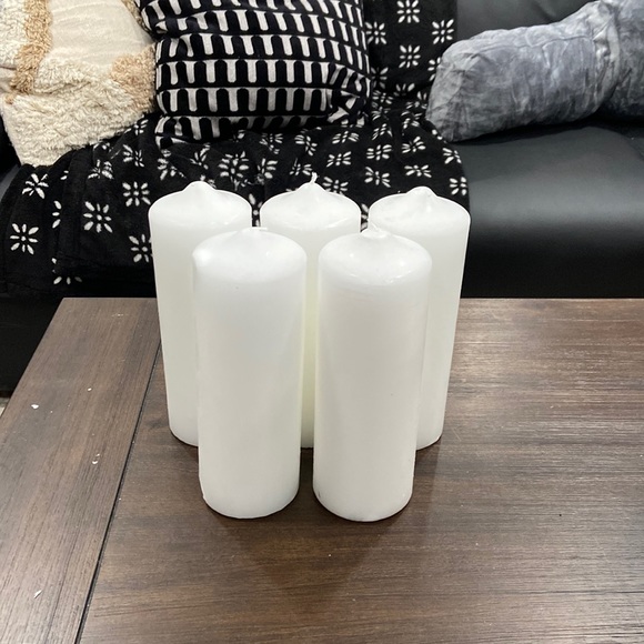 Amazon Other - Pillar Candles 3"x8" SET OF 5